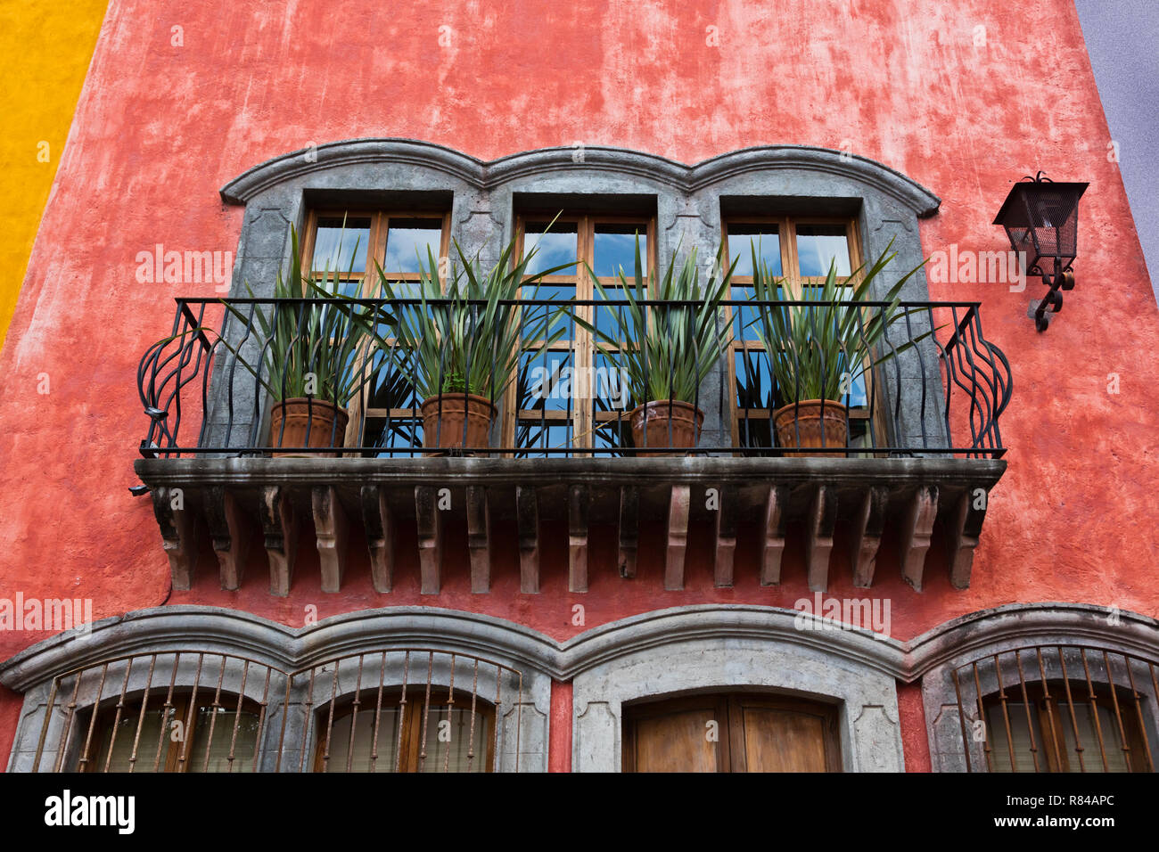 Dettagli architettonici di una casa - San Miguel De Allende, Messico Foto Stock
