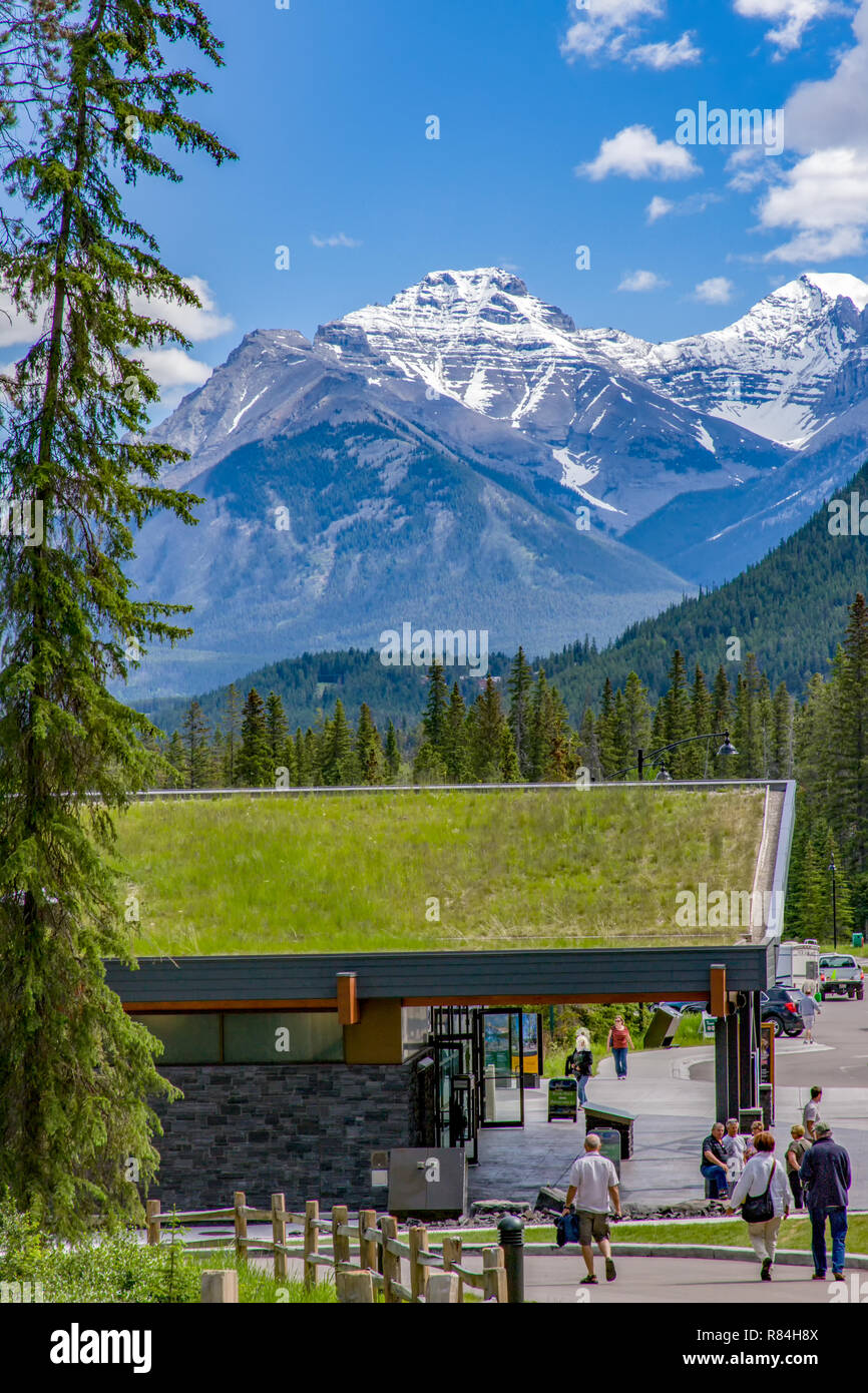 Centro visitatori per la grotta e bacino storico nazionale sito. Foto Stock