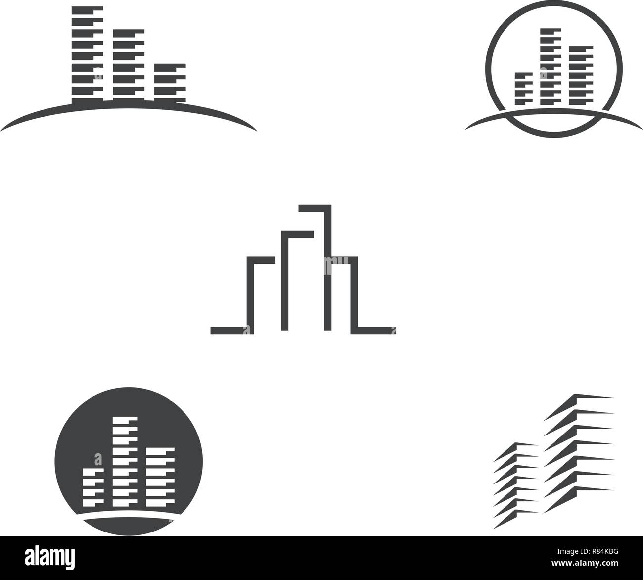 Immobiliare , proprietà e costruzione Logo design Illustrazione Vettoriale