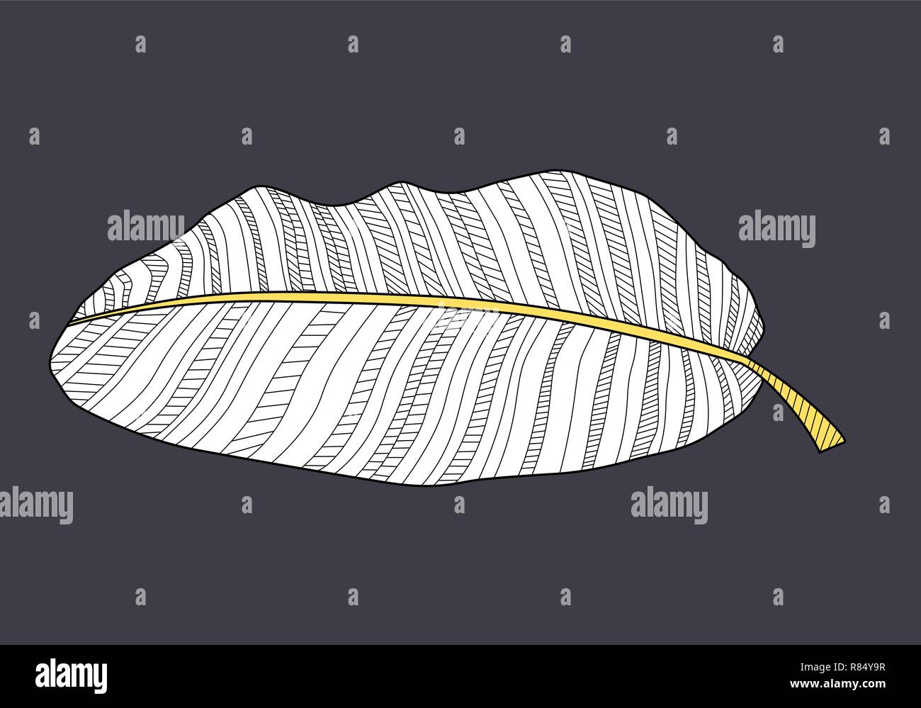 Abstract banana tropicale di foglie di palma. Illustrazione Vettoriale Illustrazione Vettoriale