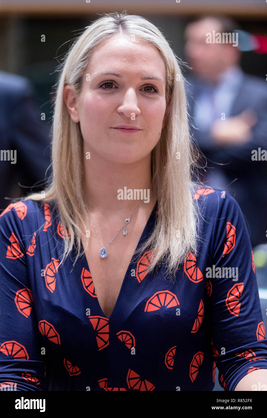 Il Belgio, Bruxelles, su 2018/09/18: Helen McEntee, Ministro irlandese per gli affari europei.Caption locale *** Foto Stock