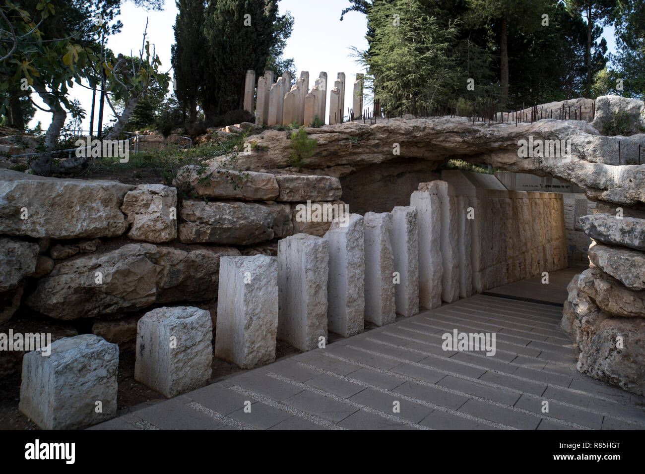 Gerusalemme, Israele. 24 ottobre 2018: Yad Vashem Israele, il memoriale ufficiale per il Ebrei vittime della Shoah, istituito nel 1953. Foto Stock