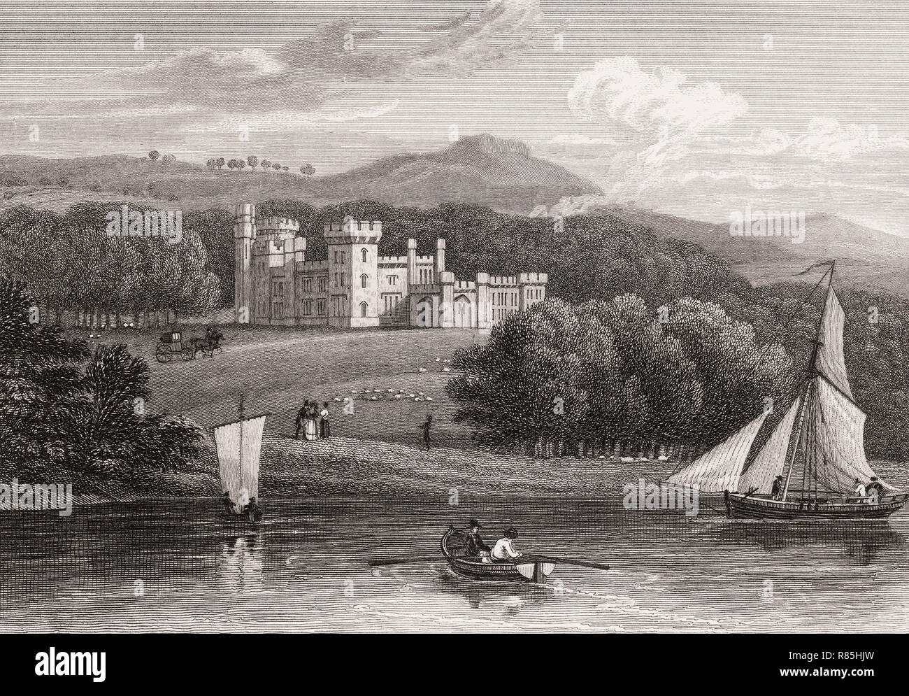 Armadale Castle, Scozia, secolo XIX, dalla moderna Atene da Th. H. Pastore Foto Stock