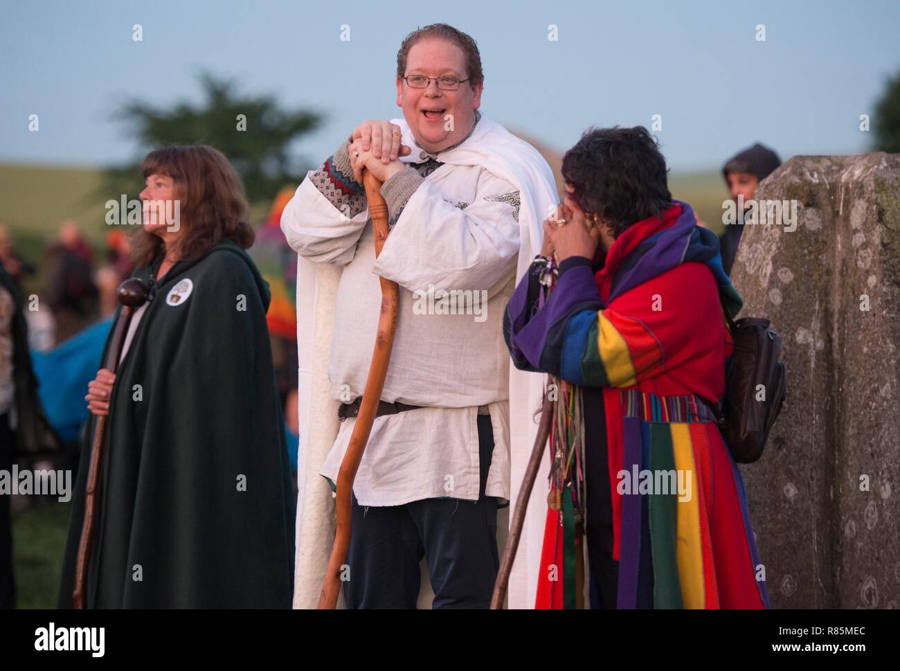 Solstizio d'estate ad Avebury 2018 Foto Stock