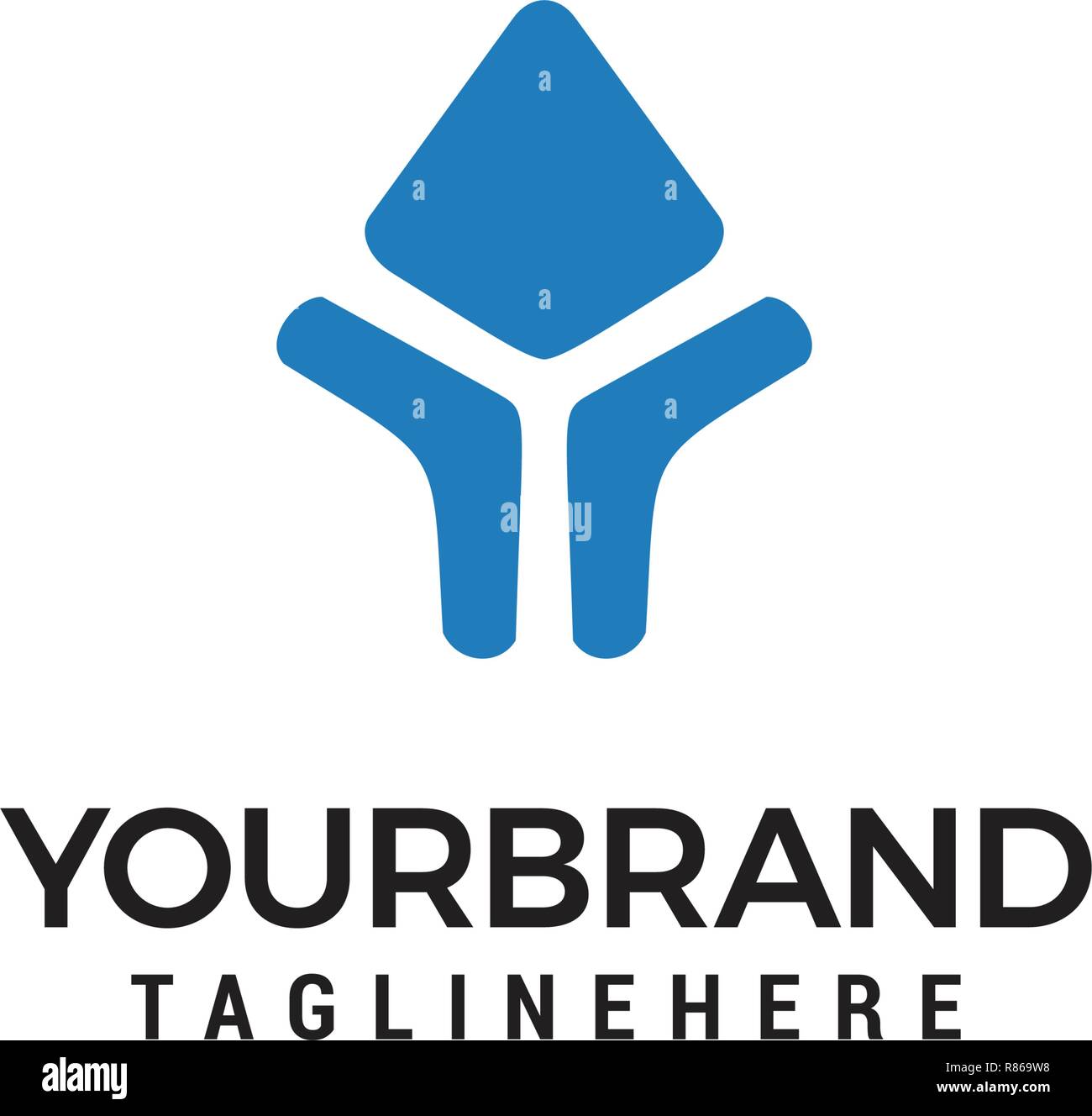 Logo frecce modulo lettera Y forma design modello di elemento Illustrazione Vettoriale