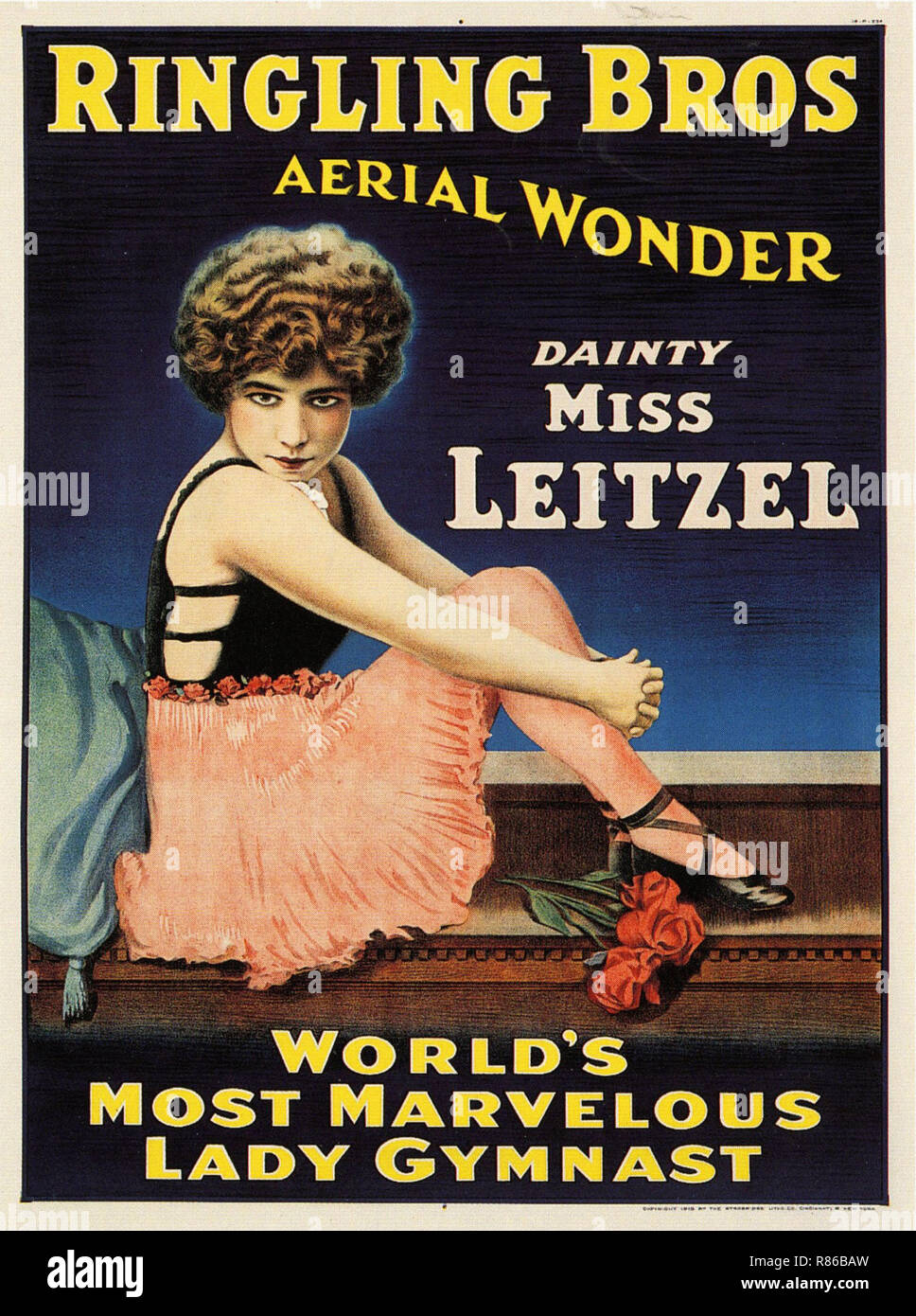 Dolce Miss Leitzel - Vintage poster pubblicitario Foto Stock