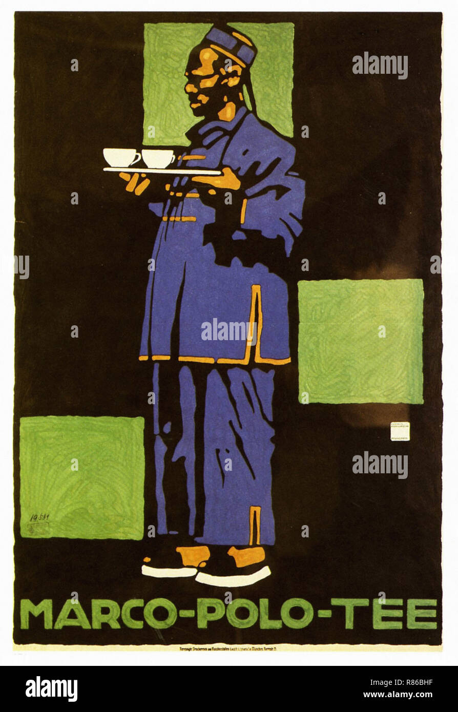 Marco Polo Tee - Vintage poster pubblicitario Foto Stock