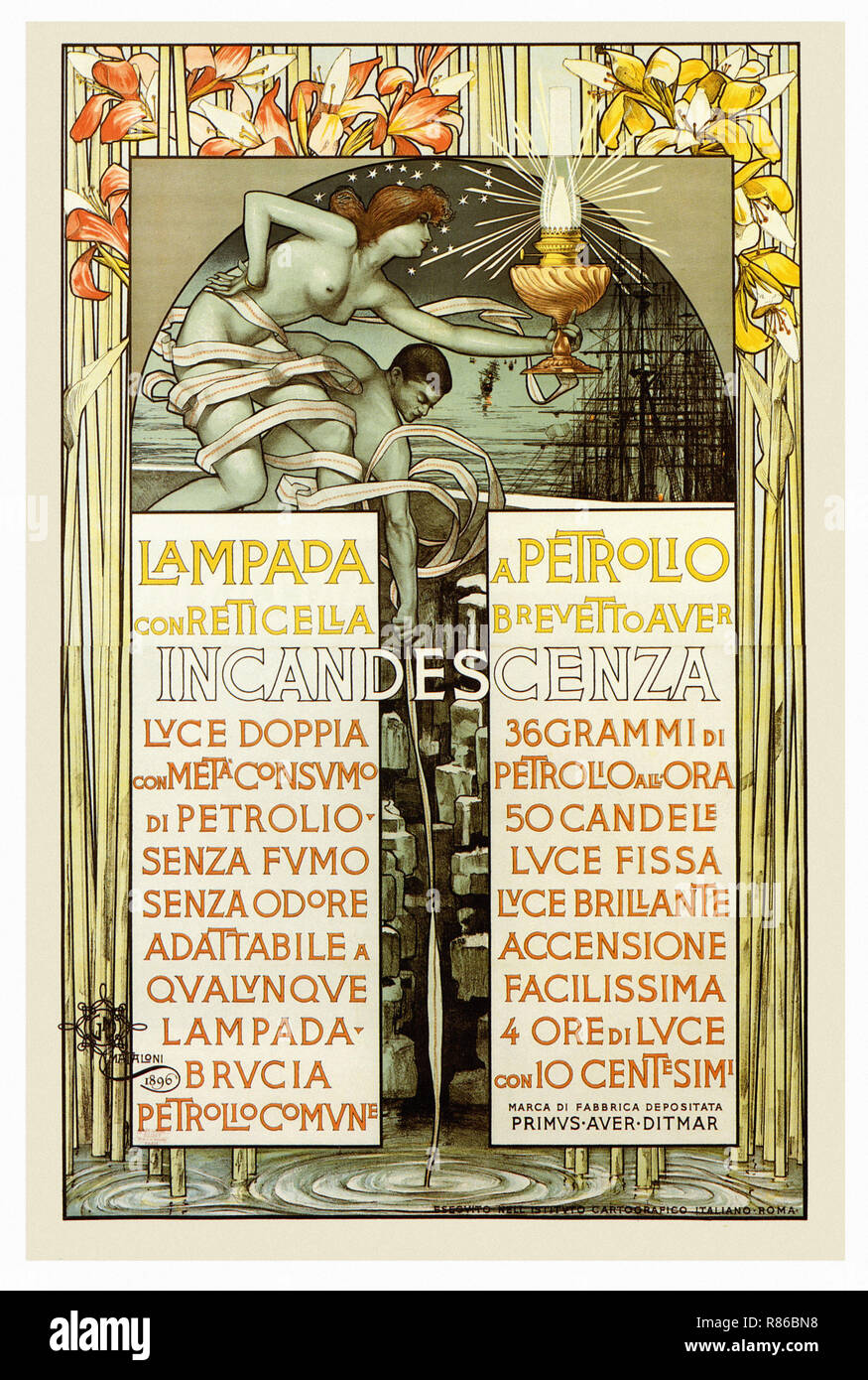 Lampade a olio Extraordinaire - Vintage poster pubblicitario Foto Stock