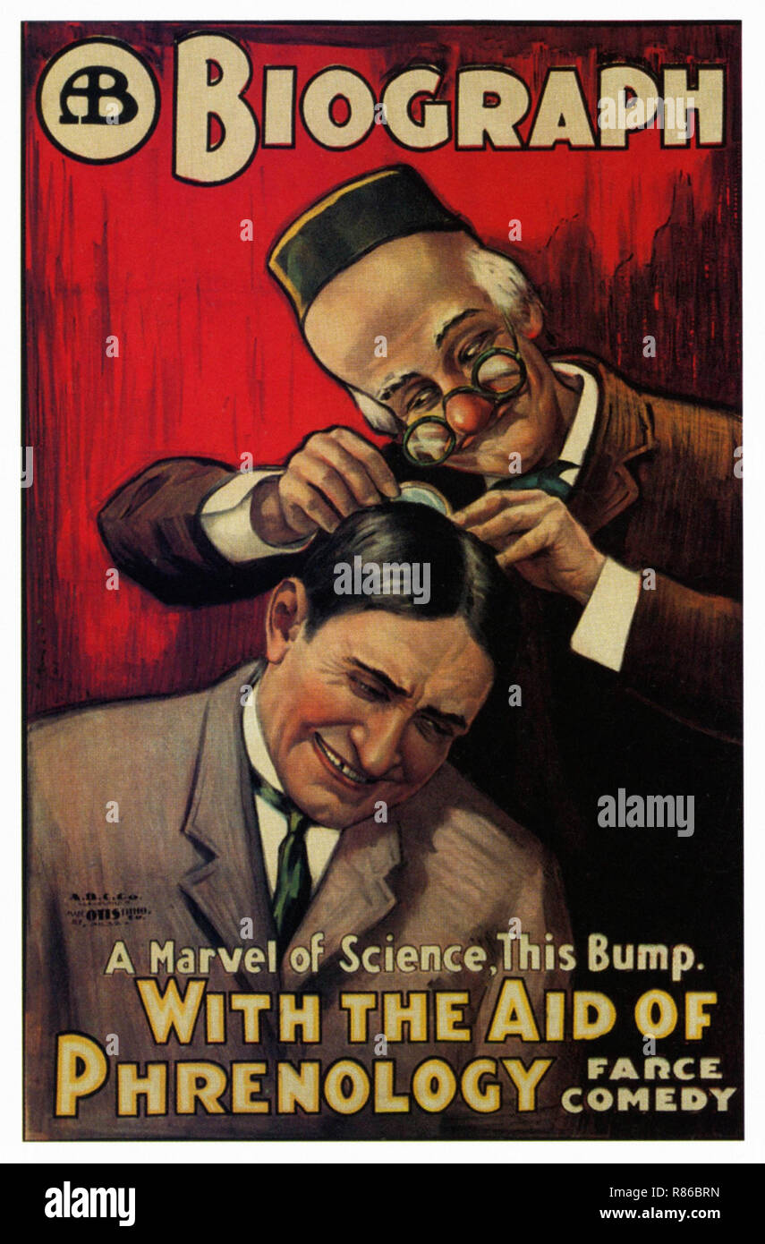 Il Phrenology una meraviglia della scienza - Vintage poster pubblicitario Foto Stock