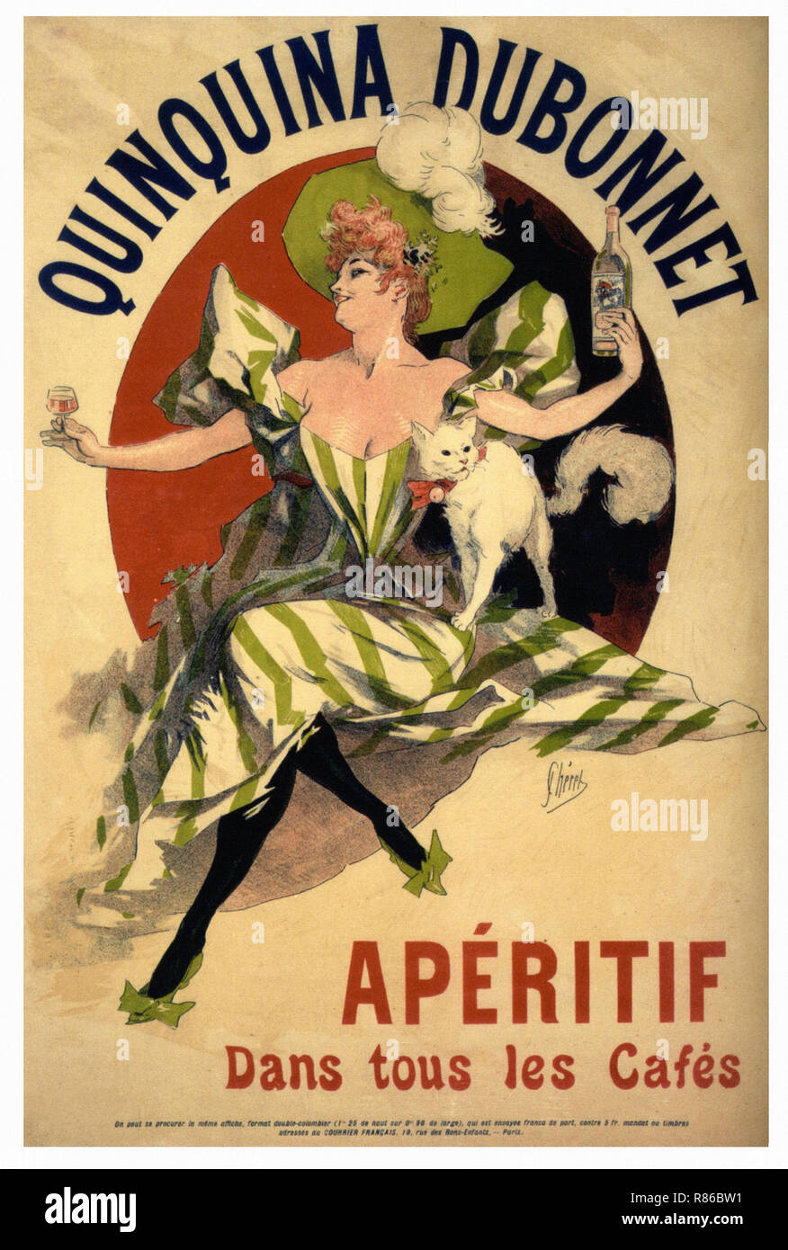 Quinquina Dubonnet - Vintage poster pubblicitario Foto Stock