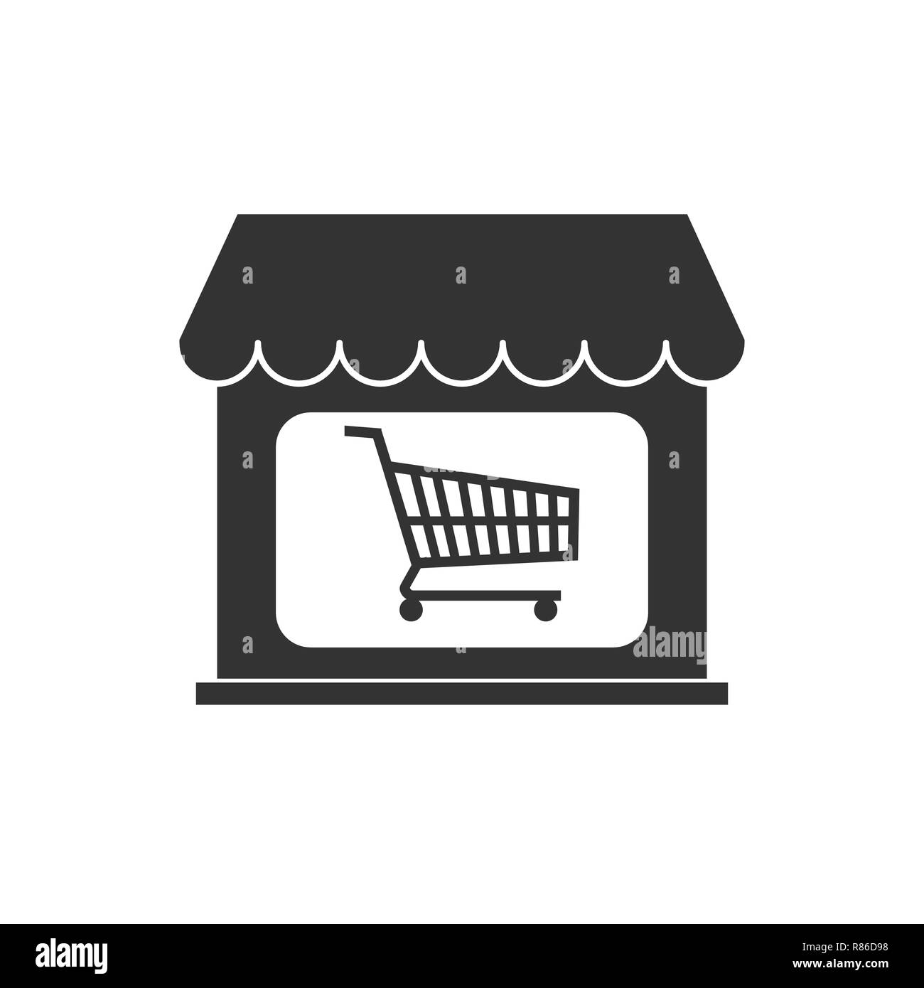 Commercio, shop, icona store. Illustrazione Vettoriale. Costruzione Illustrazione Vettoriale