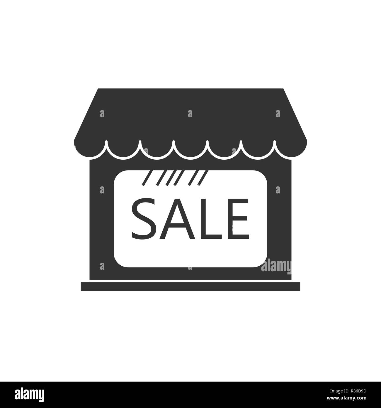 Commercio, shop, icona store. Illustrazione Vettoriale. Costruzione Illustrazione Vettoriale