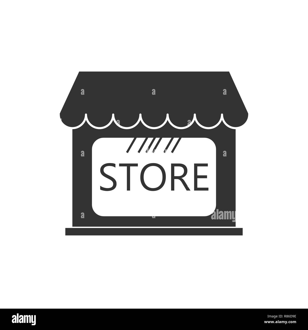 Commercio, shop, icona store. Illustrazione Vettoriale. Costruzione Illustrazione Vettoriale