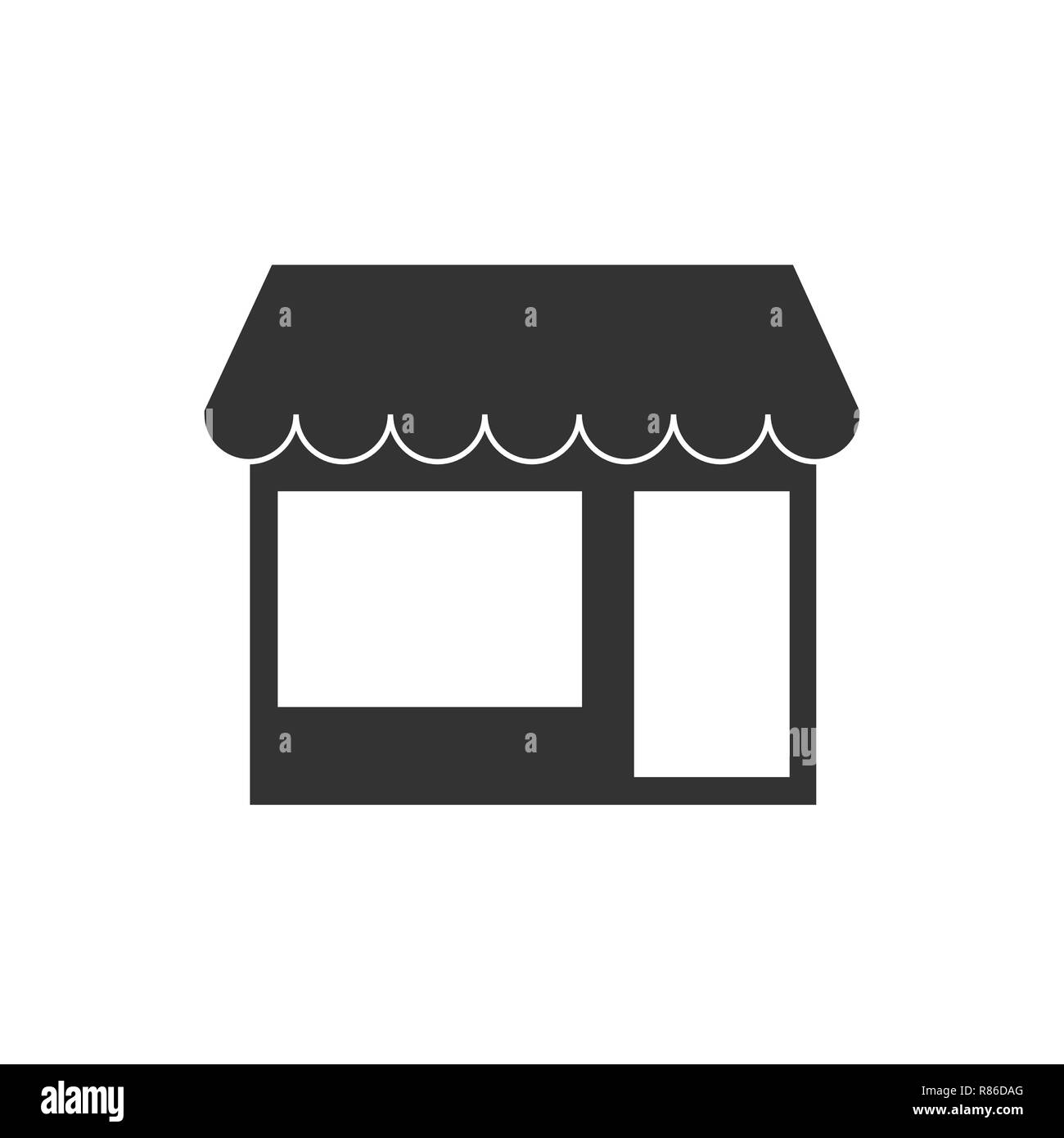 Commercio, shop, icona store. Illustrazione Vettoriale. Costruzione Illustrazione Vettoriale