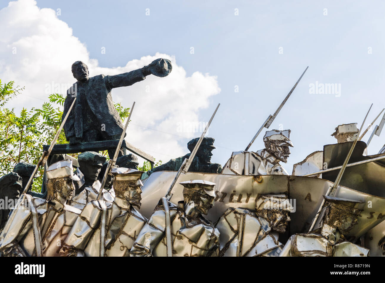 Béla Kun memorial in Memento Park, Budapest, Ungheria Foto Stock