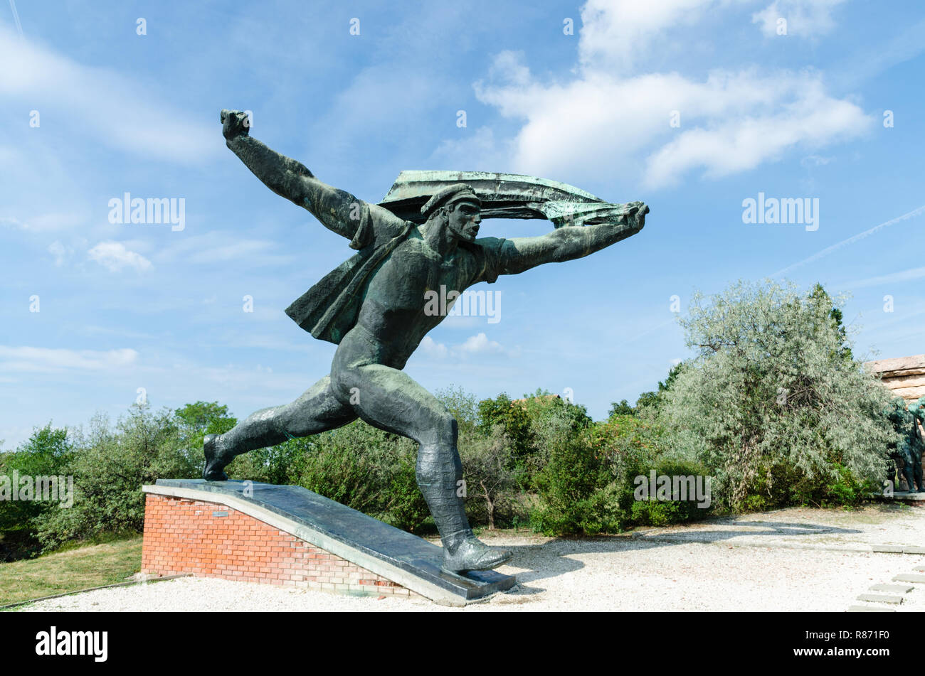 Repubblica dei Consigli monumento in Memento Park, Budapest, Ungheria Foto Stock