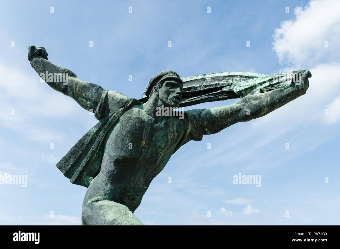 Repubblica dei Consigli monumento in Memento Park, Budapest, Ungheria Foto Stock