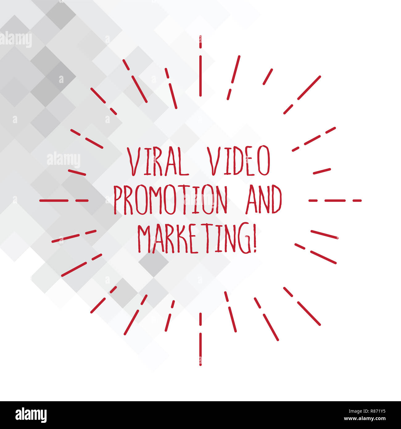 Parola di scrittura di testo Video virale di promozione e di commercializzazione. Il concetto di business per pubblicità moderna strategia di comunicazione sociale sottili linee del fascio spanditura Das Foto Stock