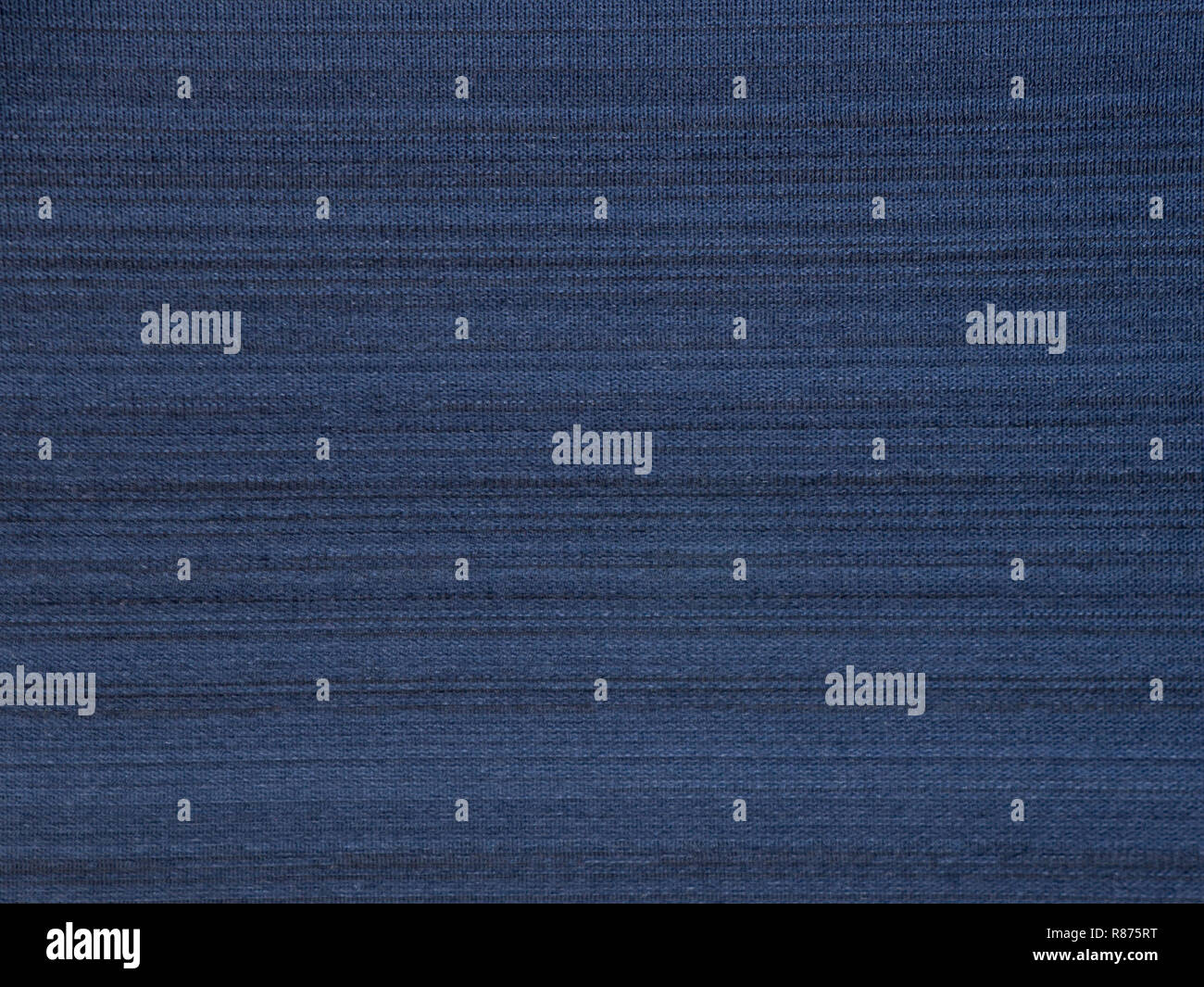 Dark navy blue striped activewear in poliestere tessuto texture swatch Foto Stock