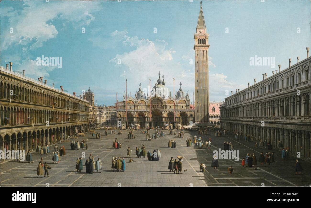 Canal Giovanni Antonio - Venezia, una vista di Piazza San Marco guardando ad est verso la basilica - Sotheby's, Londra 4 dicembre 2013, lotto 39. Foto Stock