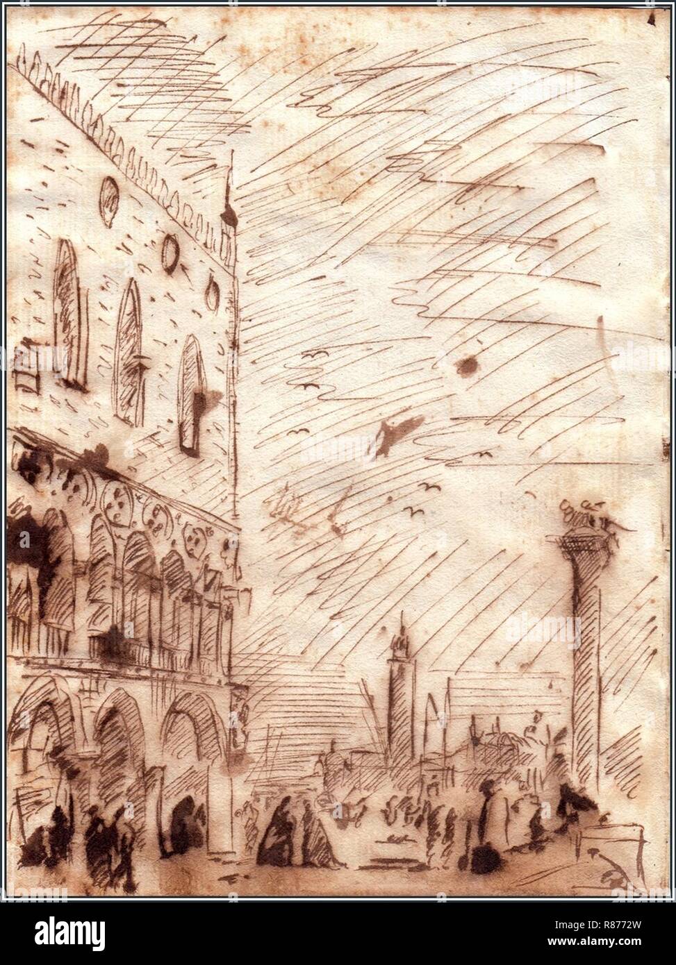 Il canaletto Piazza San Marco 1720. Foto Stock