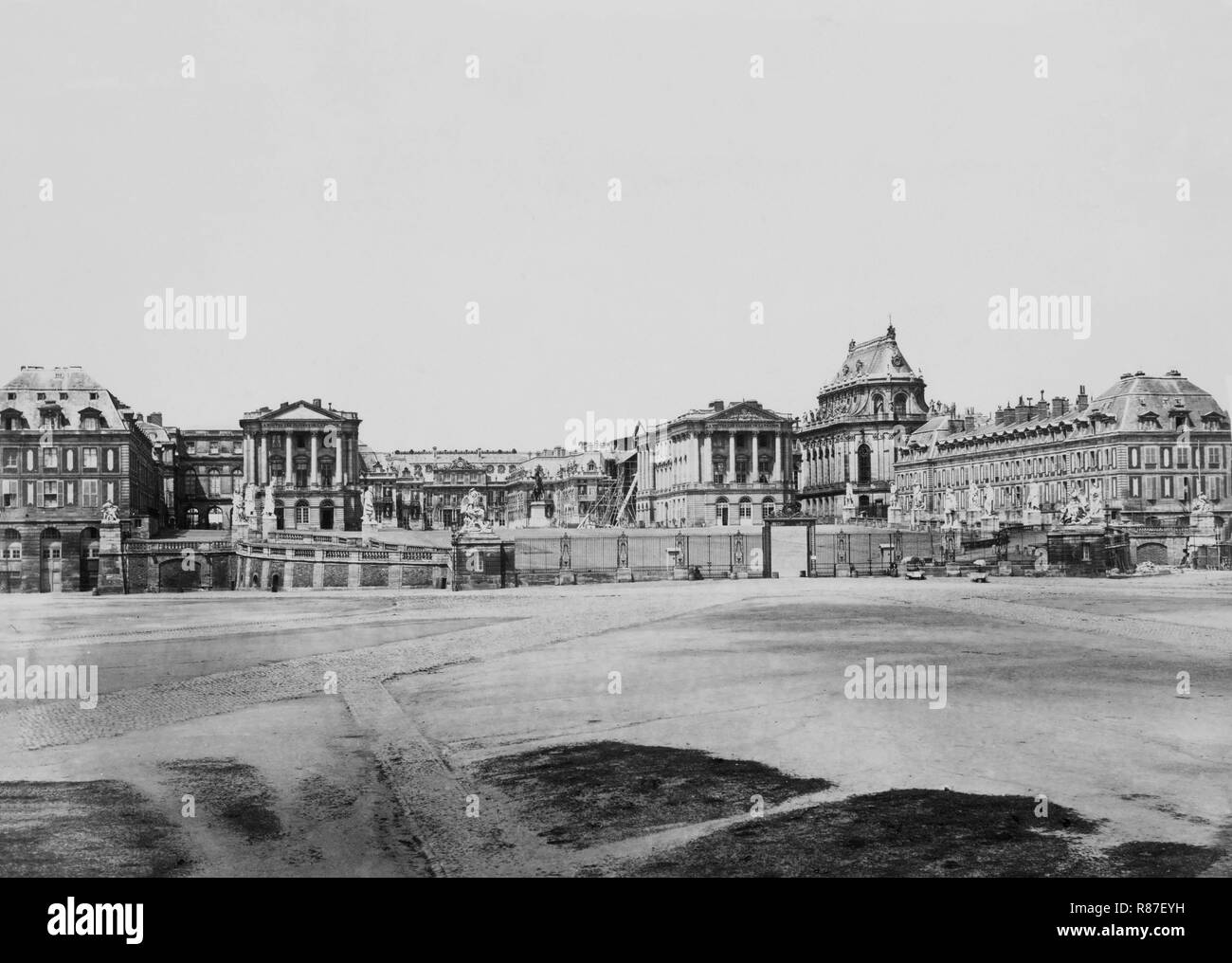Palazzo di Versailles, Versailles, Francia, albume d'argento Stampa, Edouard Baldus, 1860's Foto Stock