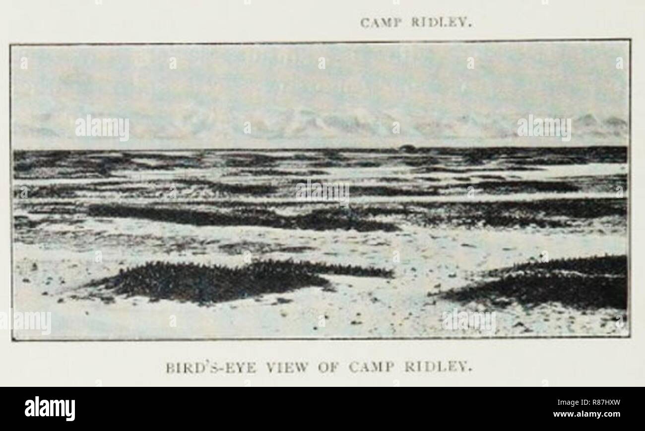 Cape-Adare-1899-Carsten-Borchgrevink-Camp-Ridley2. Foto Stock