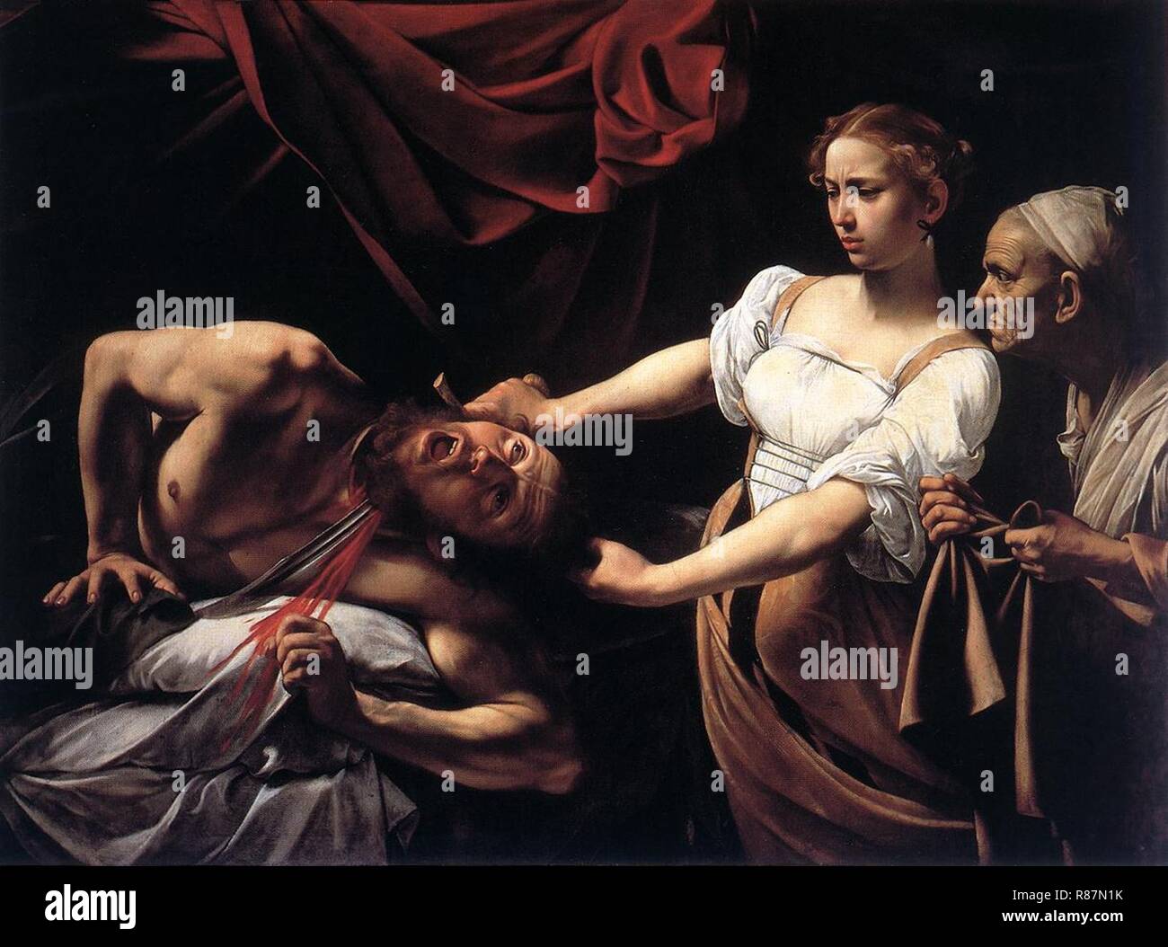 Caravaggio Judith decapitazione Oloferne. Foto Stock