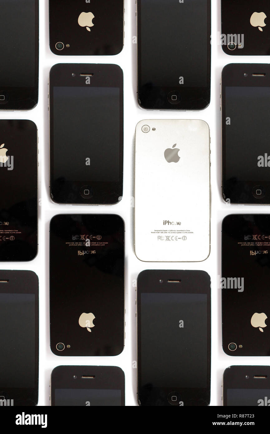 Iphone 4s modello nero Foto Stock