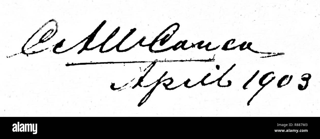 Carl Albert Collett namn. Foto Stock