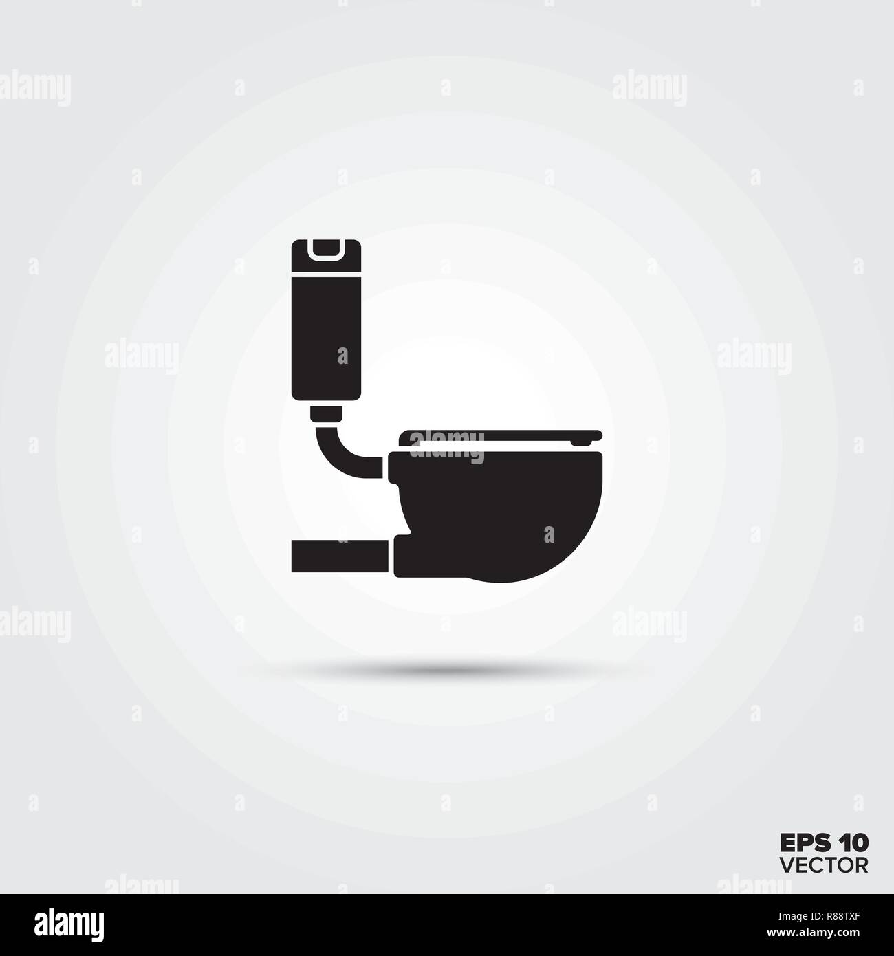 Servizi igienici vettore icona glyph Illustrazione Vettoriale