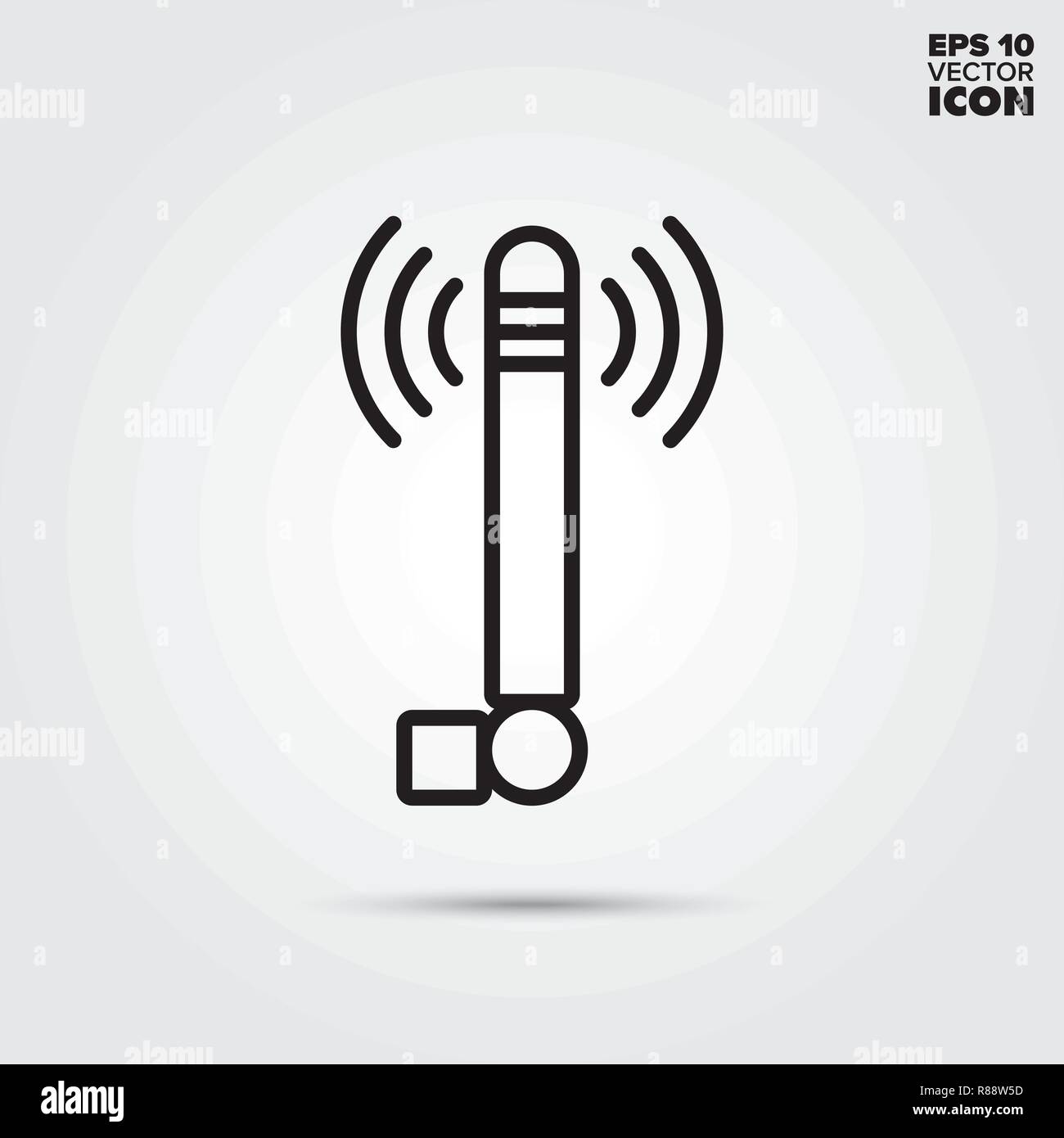 Antenna Wi-fi icona linea. Componente elettronico simbolo del vettore. Illustrazione Vettoriale