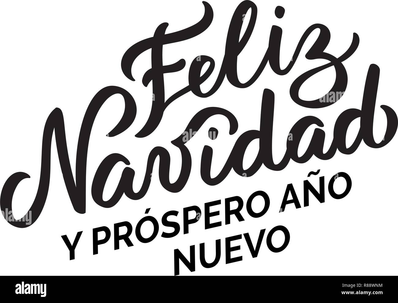 Frasi Rap Sul Natale.Feliz Navidad Lettering Del Natale E Del Nuovo Anno Di Vacanza Calligraphy La Frase In Spagnolo