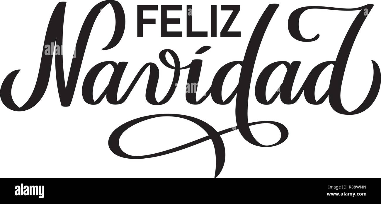 Frasi Rap Natale.Feliz Navidad Lettering Del Natale E Del Nuovo Anno Di Vacanza Calligraphy La Frase In Spagnolo