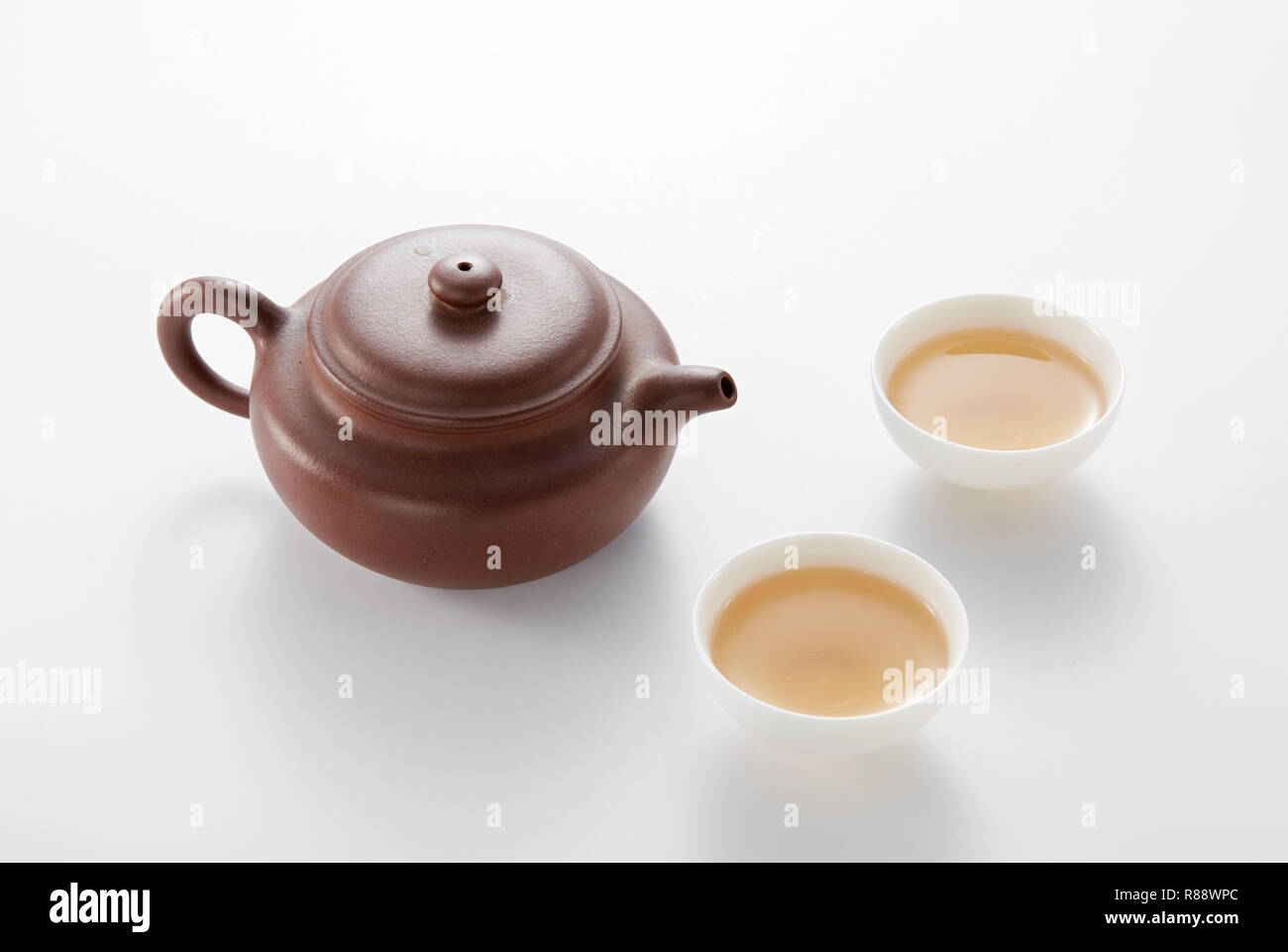 Della Cina di sabbia color porpora e pot cup Foto Stock