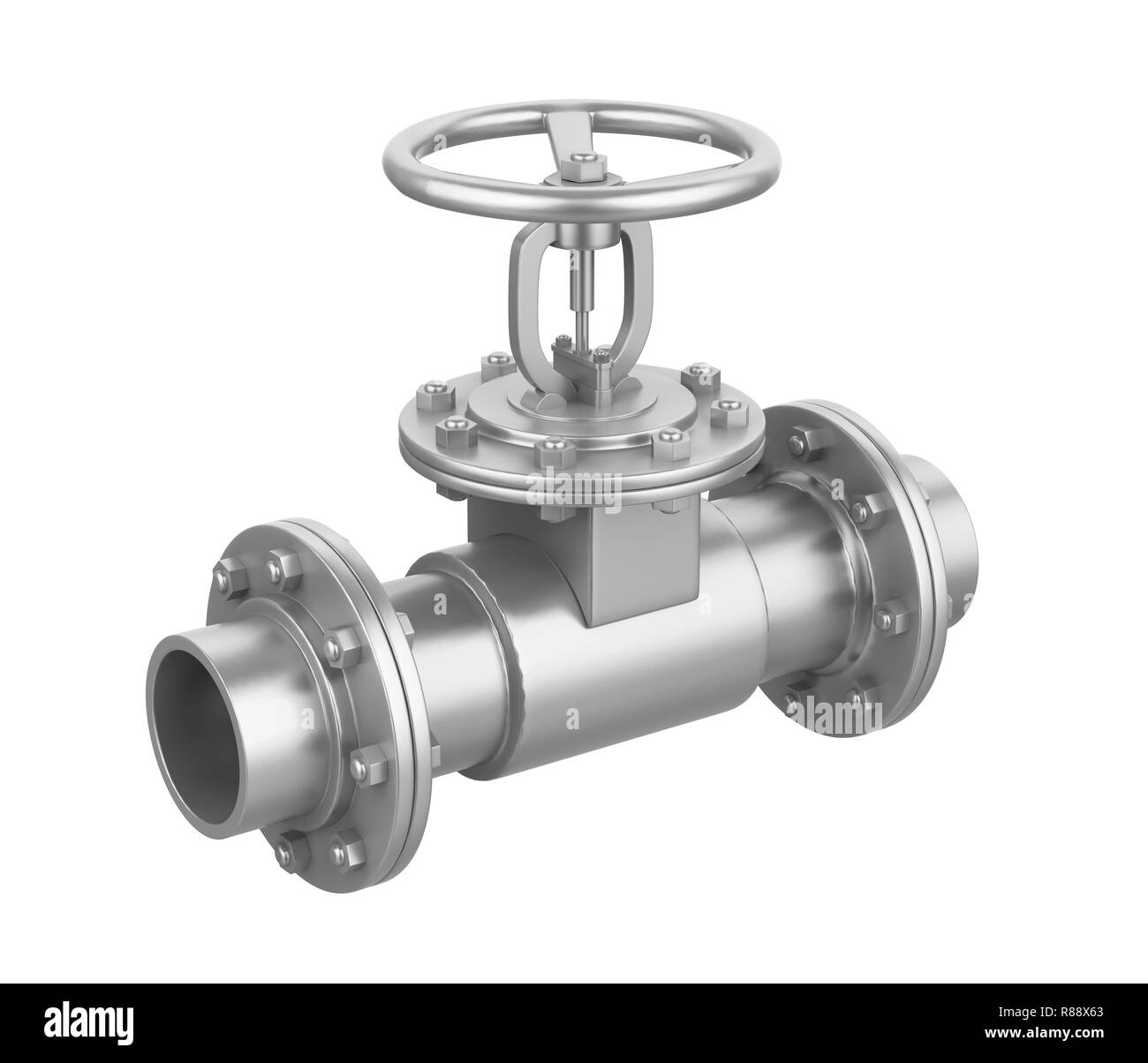 Valvola industriale isolato Foto Stock