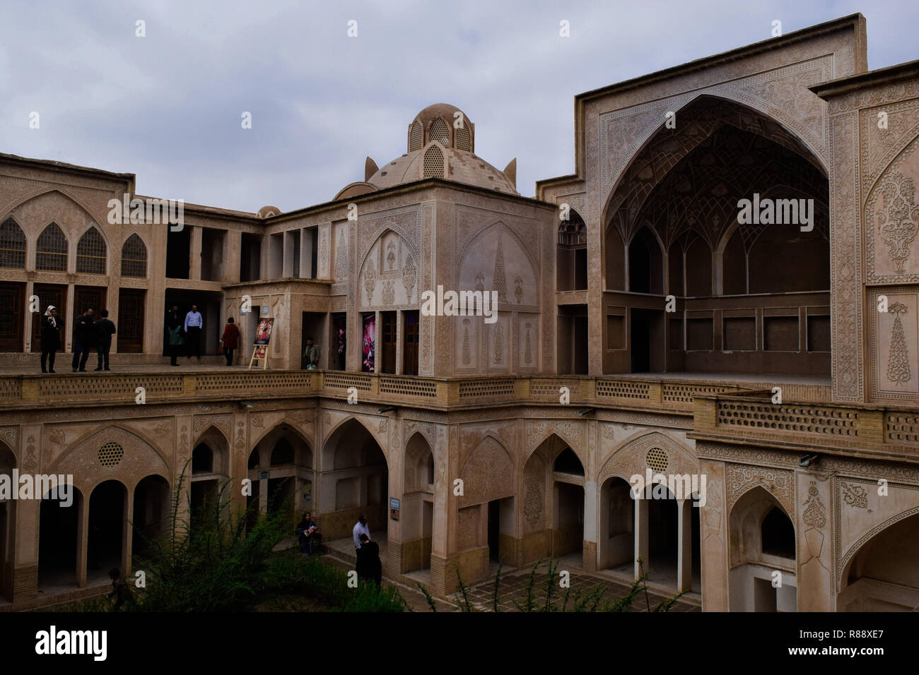 È ABASIYAN in casa KASHAN, IRAN. Un intresting e artchitecture storico nel deserto. Foto Stock