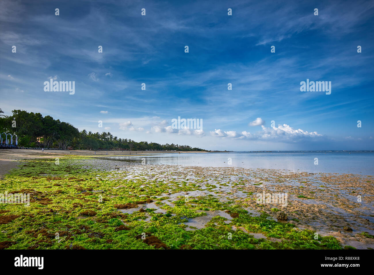 La spiaggia di Nusa Dua Bali Foto Stock