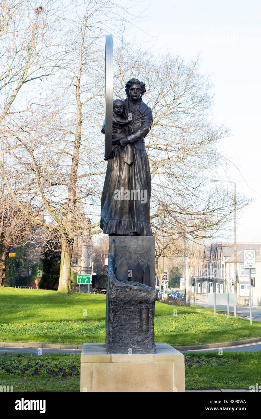 Oaks catastrofe mineraria Memorial, Barnsley, South Yorkshire Foto Stock