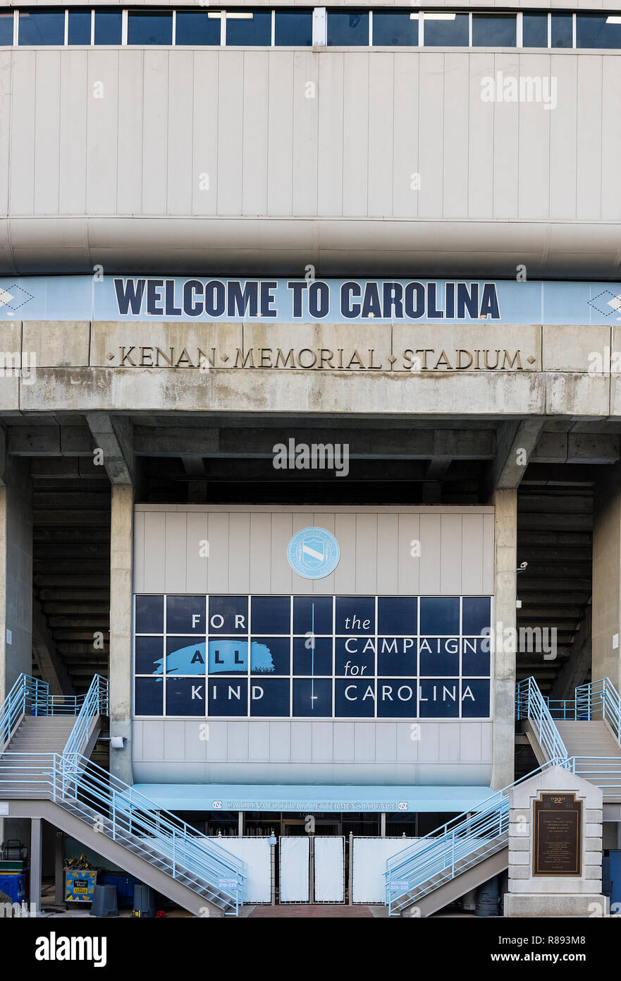 Università della Carolina del Nord e allo stadio di calcio, Chapel Hill, North Carolina, Stati Uniti d'America. Foto Stock