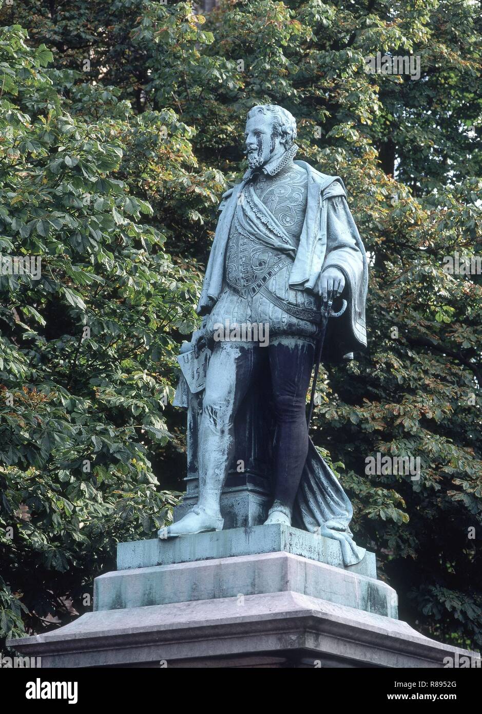 ESCULTURA DE GRAAF JAN VAN NASSAU. Autore: STRACKE. Posizione: esterno. Utrecht. HOLANDA. Foto Stock