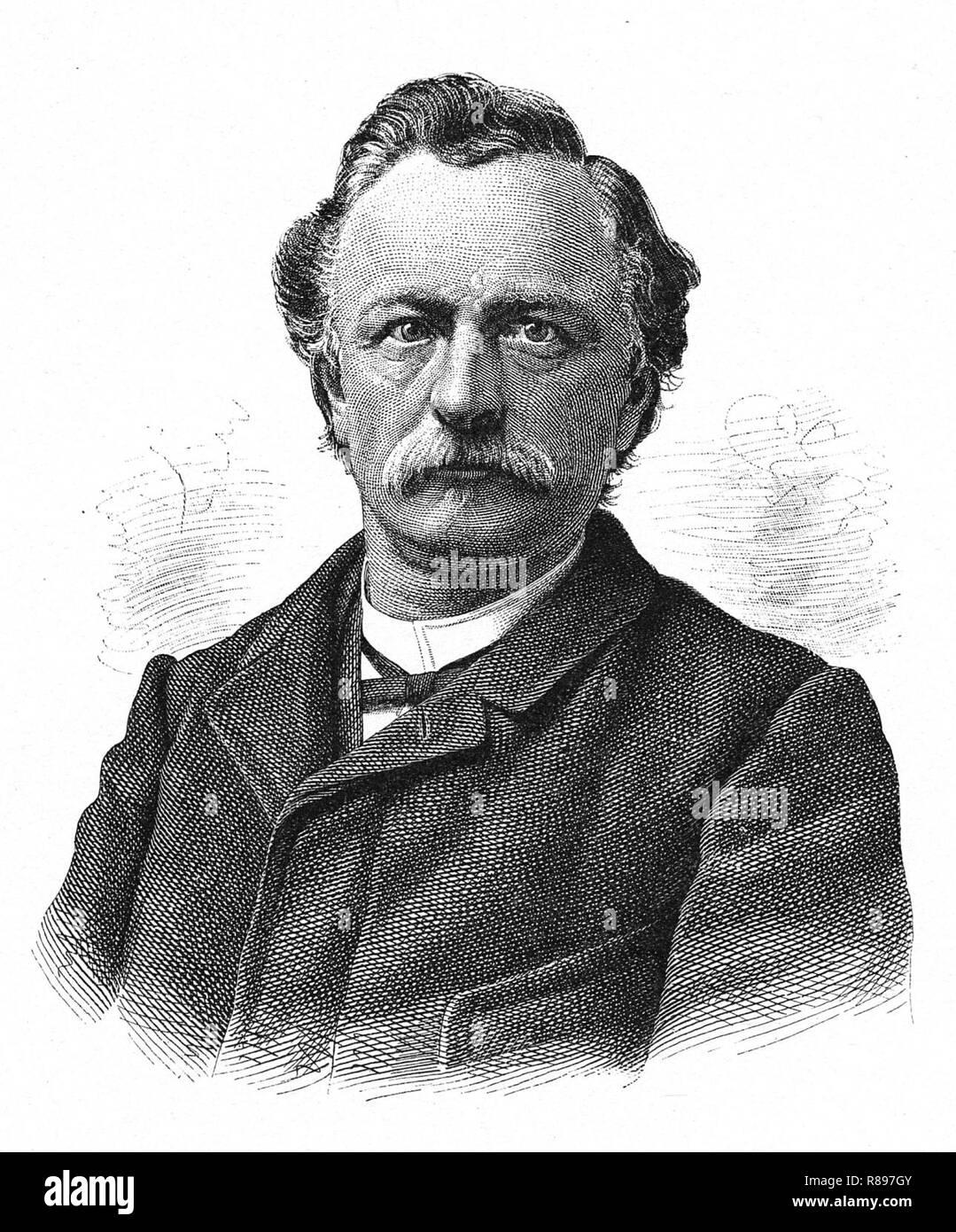 Carl Justin Sonderegger 1893 BW. Foto Stock