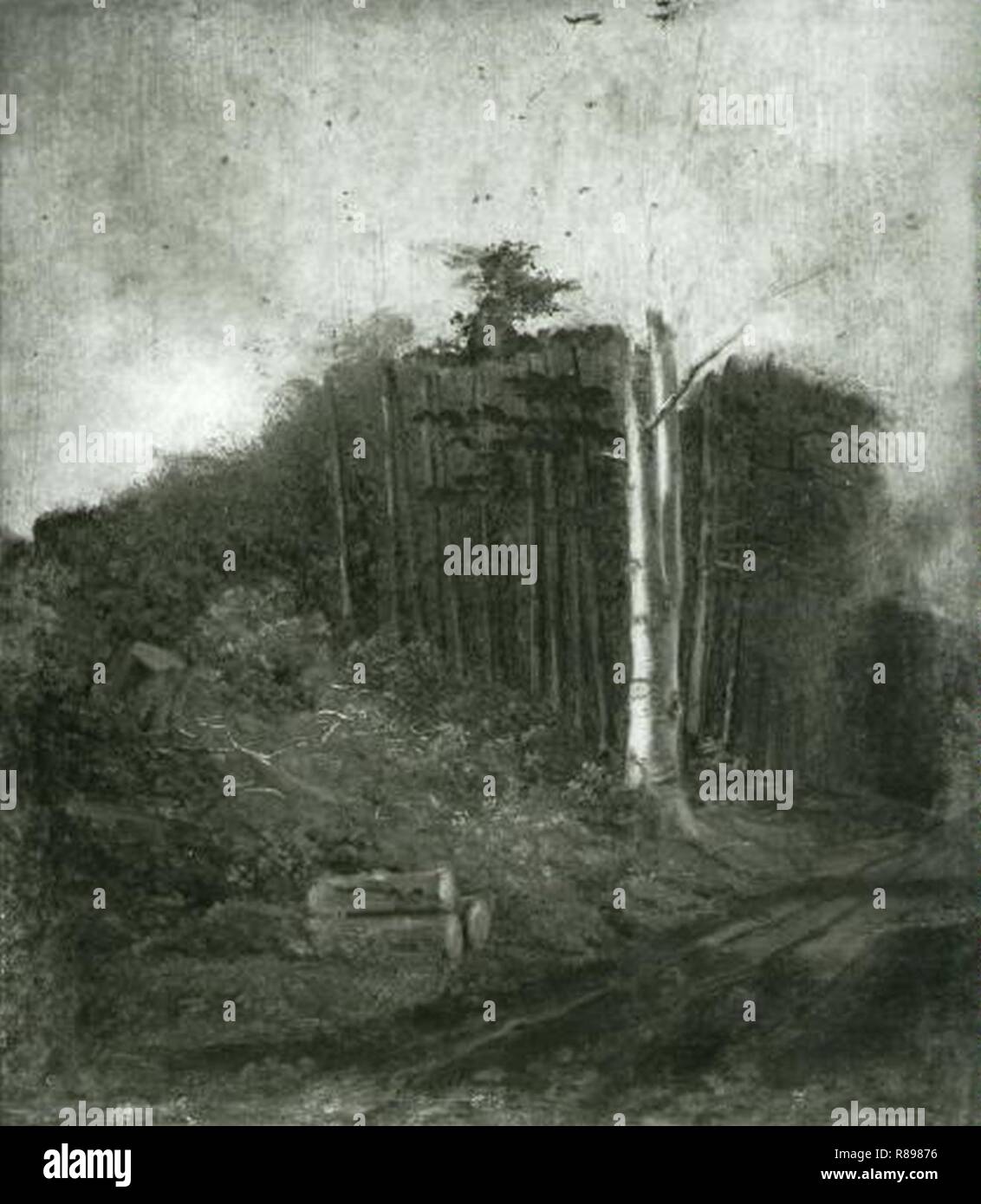 Carl Spitzweg 1808-1885 - Lesni cesta. Foto Stock