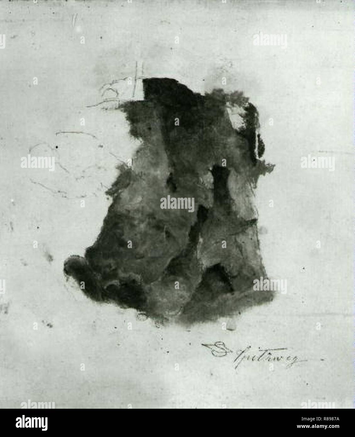 Carl Spitzweg 1808-1885 - Studie balvanu. Foto Stock