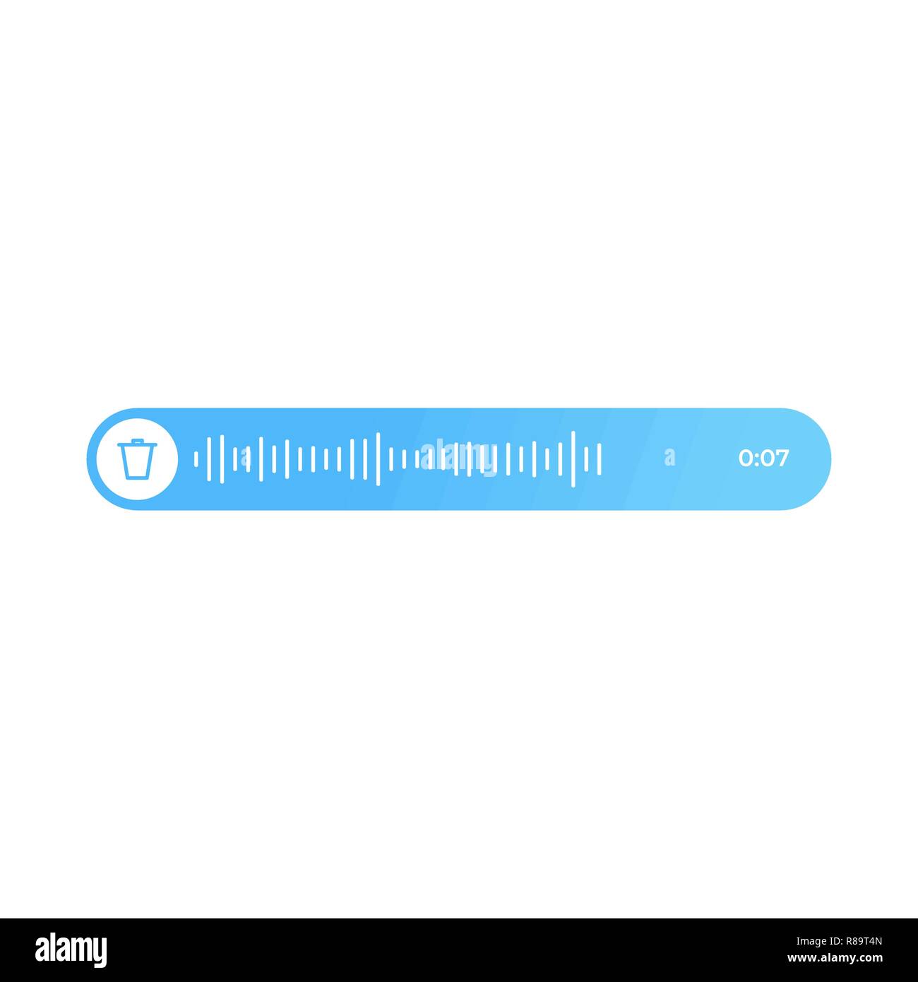 La voce e il messaggio audio. La comunicazione moderna interfaccia utente in messenger Illustrazione Vettoriale
