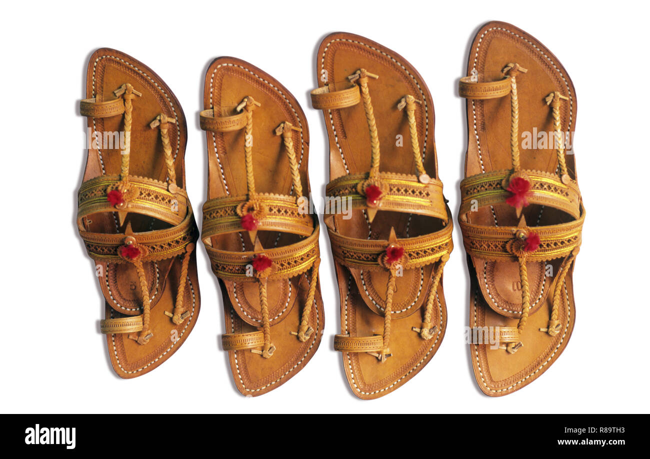 Kolhapuri Chappals Foto Stock Kolhapuri Chappals Foto Stock