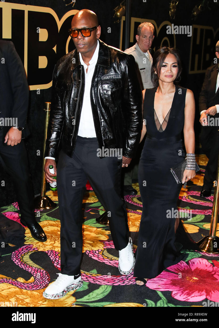 WEST HOLLYWOOD, Los Angeles, CA, Stati Uniti d'America - 17 settembre: Dave Chappelle, Elaine Chappelle all'HBO Emmy Awards After Party 2018 tenutosi presso il Plaza al Pacific Design Center il 17 settembre 2018 in West Hollywood, Los Angeles, California, Stati Uniti. (Foto di Xavier COLLIN/Image Press Agency) Foto Stock