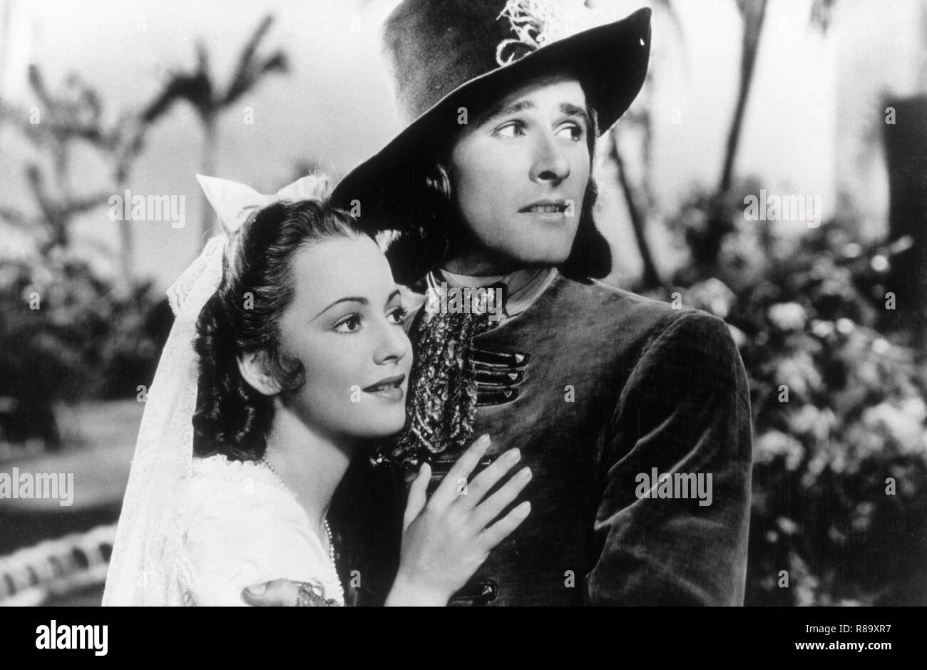 Capitano sangue Anno : 1935 USA Direttore : Michael Curtiz Errol Flynn, Olivia de Havilland Foto Stock