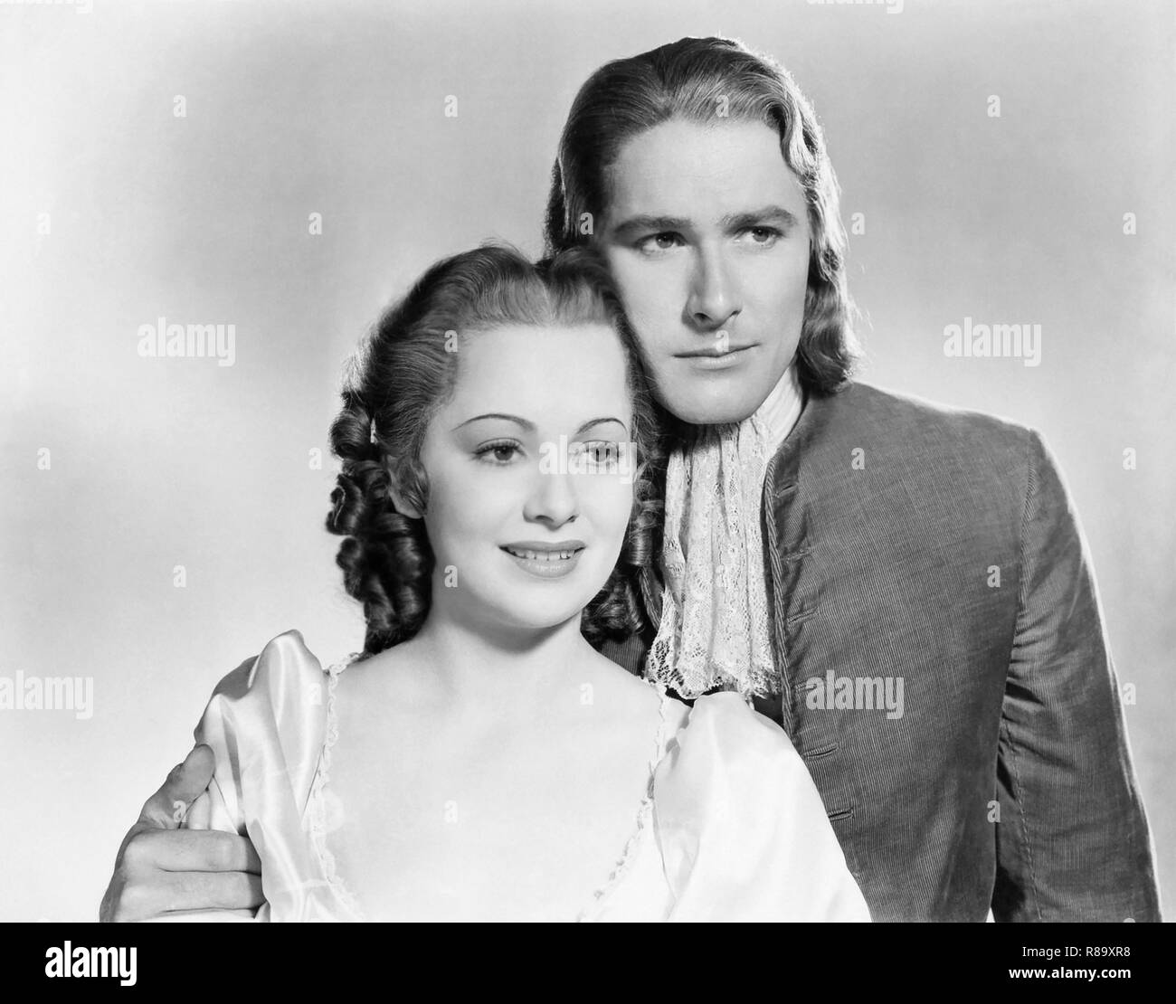 Capitano sangue Anno : 1935 USA Direttore : Michael Curtiz Errol Flynn, Olivia de Havilland Foto Stock