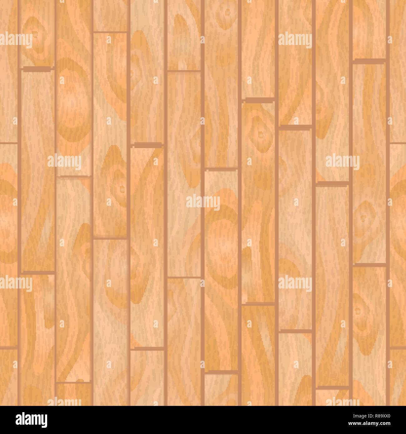 Il beige realistico di tavole di legno con texture, parquet modello senza giunture Illustrazione Vettoriale